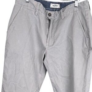 Flag & Anthem Mens Grey Chino Pants 34x30 Casual Flat Front Trousers